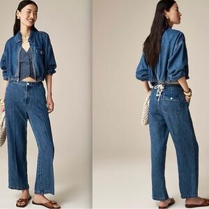 J.Crew -  Lace-up drapey wide-leg jeans. Size: 32. New!